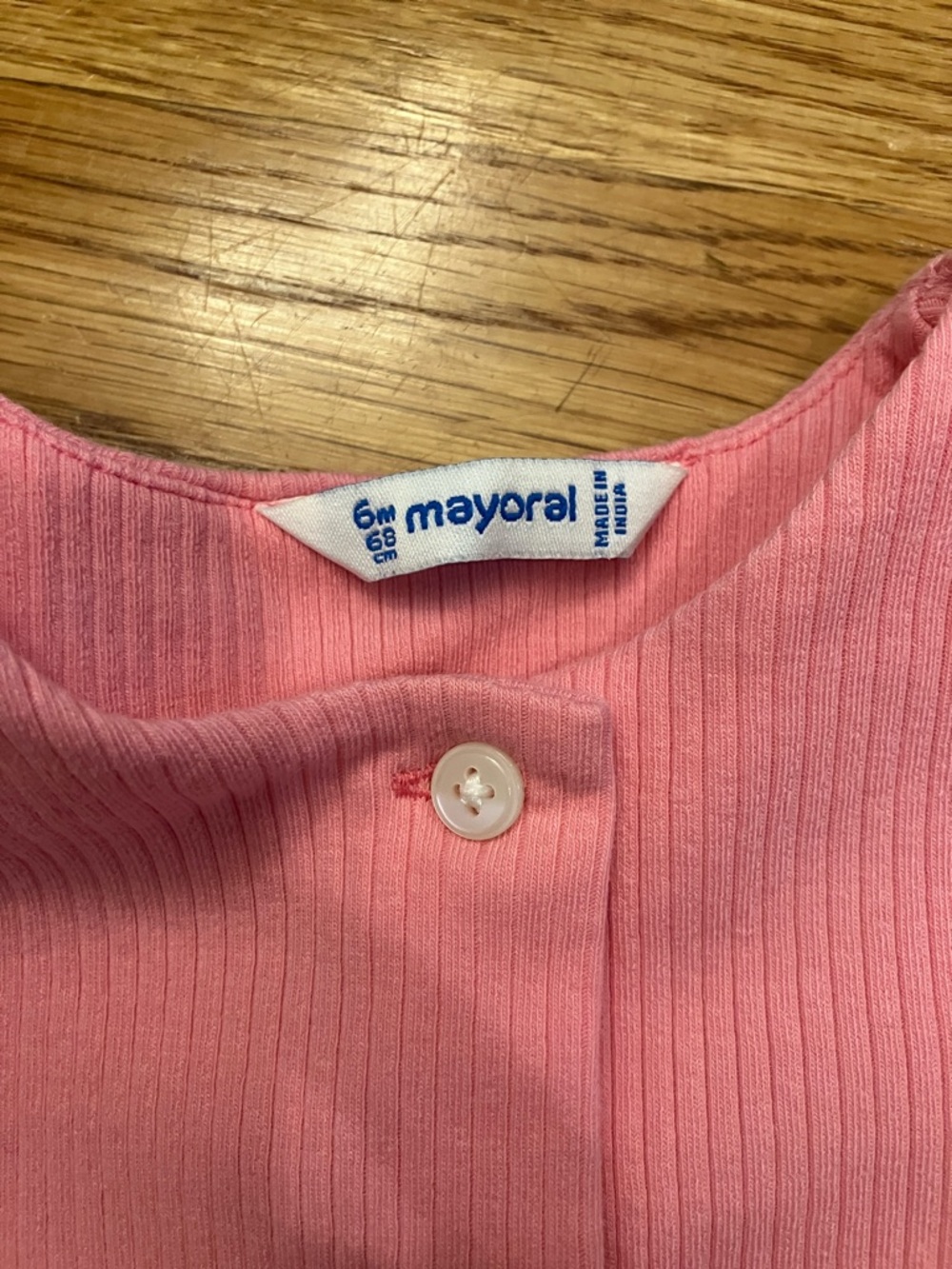 Mayoral 6 month baby Pink Ribbed Cardigan and Pink Floral Top Set - Picture 6 of 7